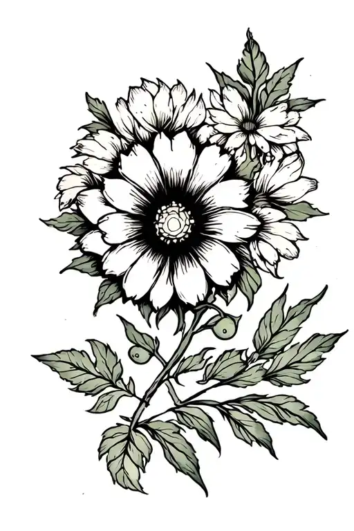 Libra Zodiac Star Flower And Stem Blooming