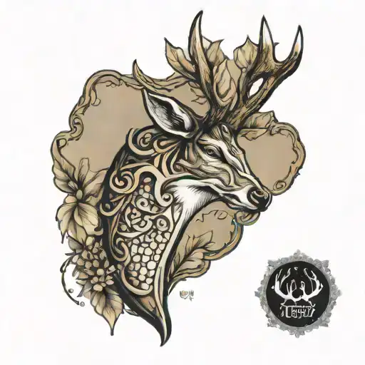 Deer Antler With Trout Skin And 2A