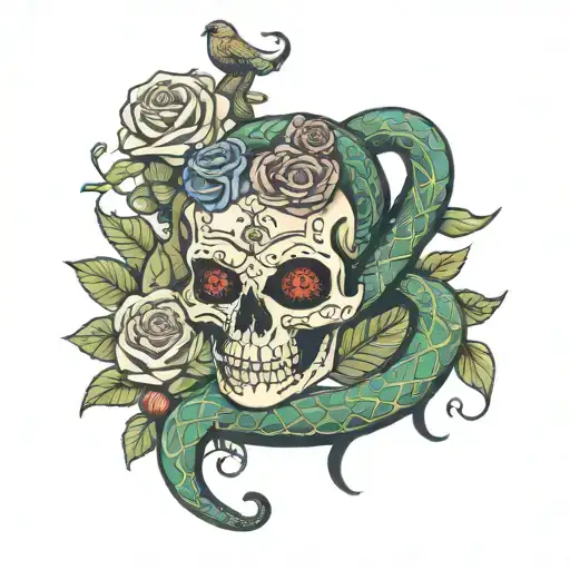 Heavy Metal Music And Wicca And Feminism And Snake And Flowers
