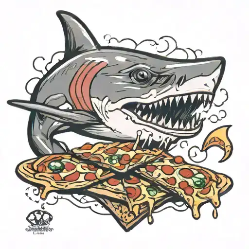 Shark Eating Pizza