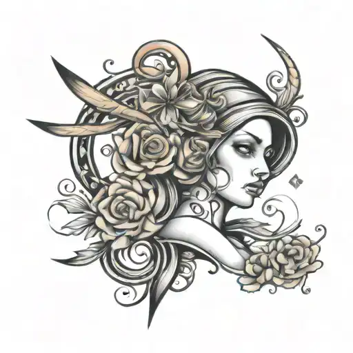 Cancer Girl In Calligraphy Style