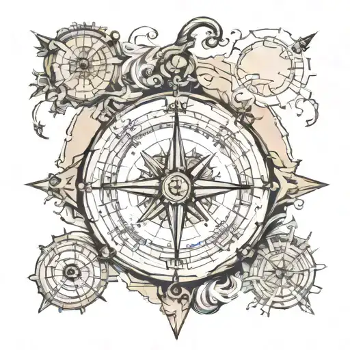 Old Compass Map