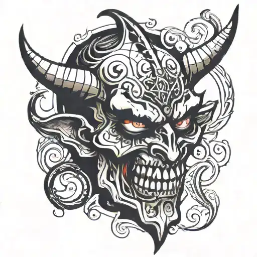 Gothic Demon Face