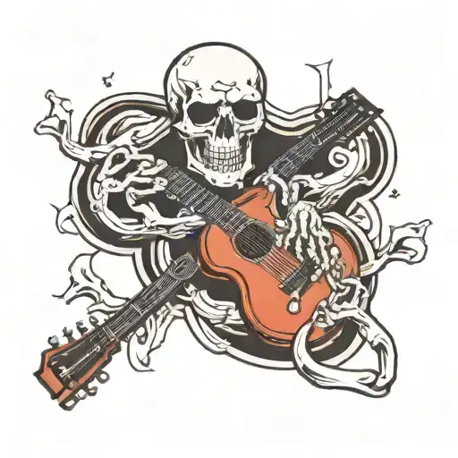 Bone Hand And Guitar No Skull
