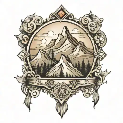 Arm Band Tattoo Mountain