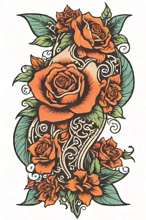 Fine Line Feminine Spine Tattoo Design