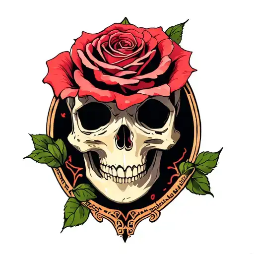 Rose With A Skull Inside