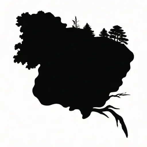 Cedar Tree With A Whipporwill And Cornstalk Growing