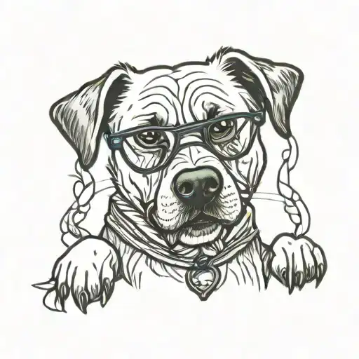 Old Dog Wearing Glasses