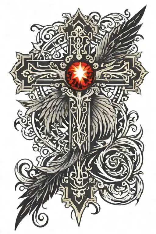 Phoenix Cross Adorned