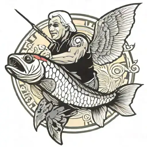 Ric Flair Riding A Red Drum Fish