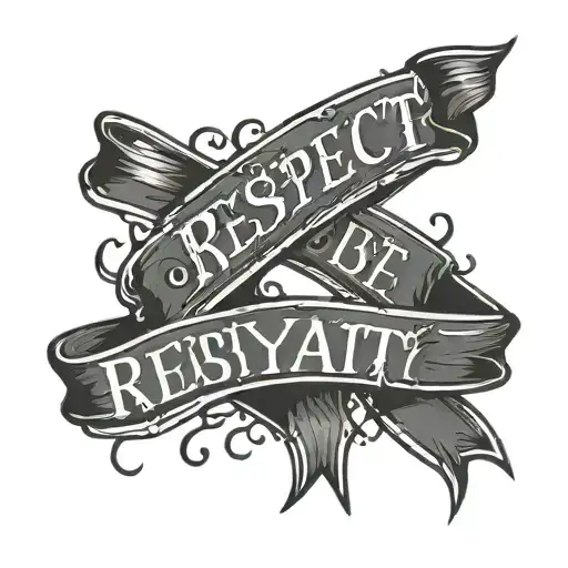 With Respect Comes Loyalty In Middle Of Ribbon In Graffiti Font Mafia Style