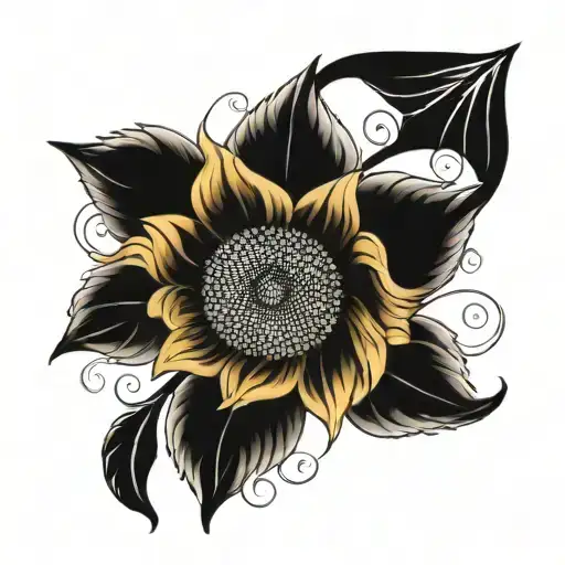 Sunflower Behind Cross