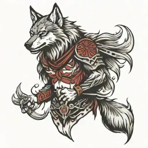 Warrior Wearing Wolf Skin Bleeding Heart