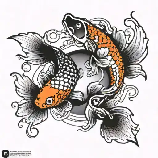 Koi Fish Tattoo Yin Yang