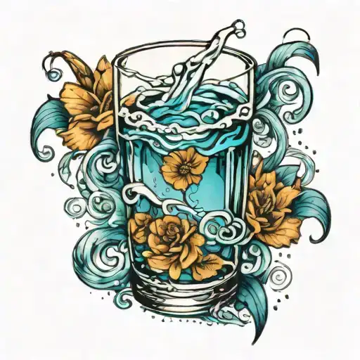 Water Glass Overflowing