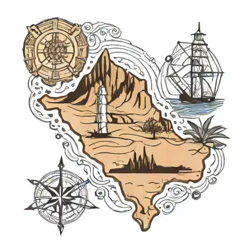 Fuerteventura Island And Argentine Country Vector