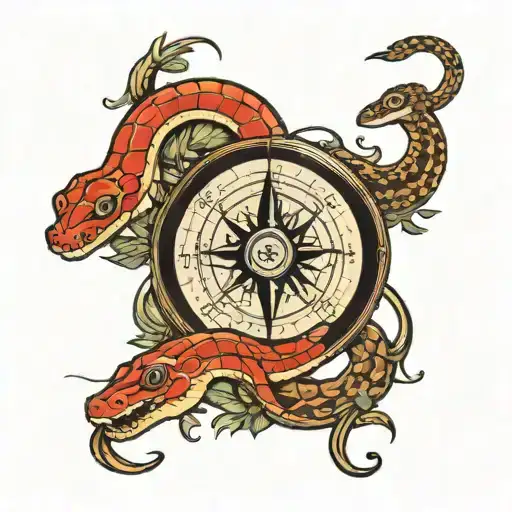 Compass And Snake Coming