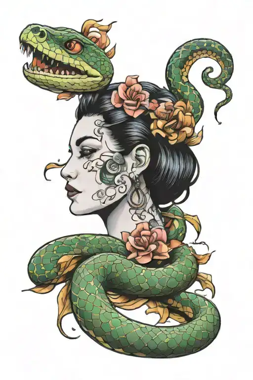 Half Woman Half Snake