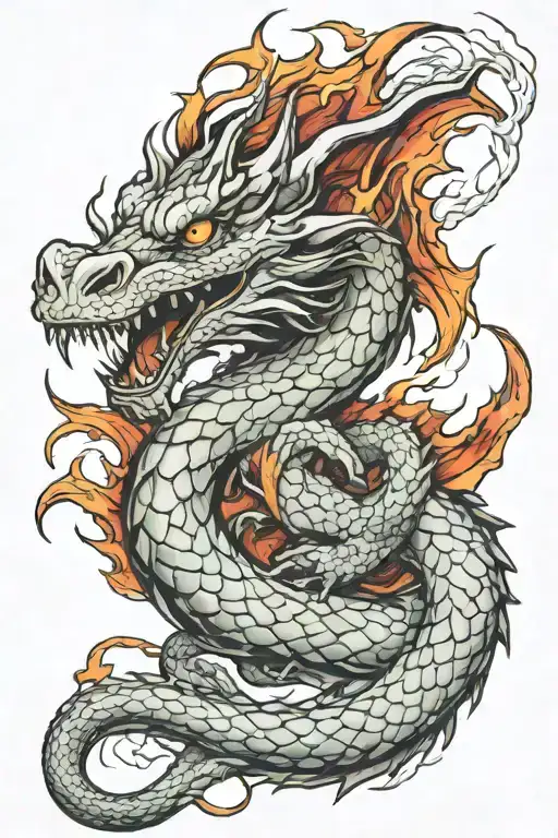 Medevil Dragon Heavy Scales Breathing Fire