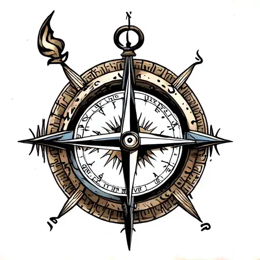 Compass And Clock Fore Arm