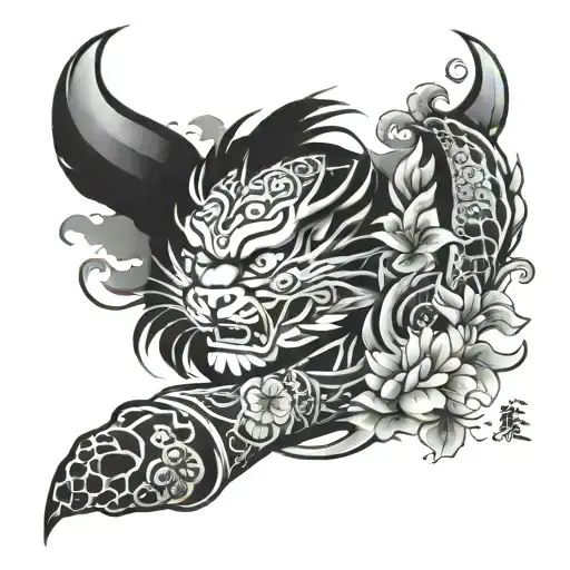 Japanese Oriental Full Arm Black