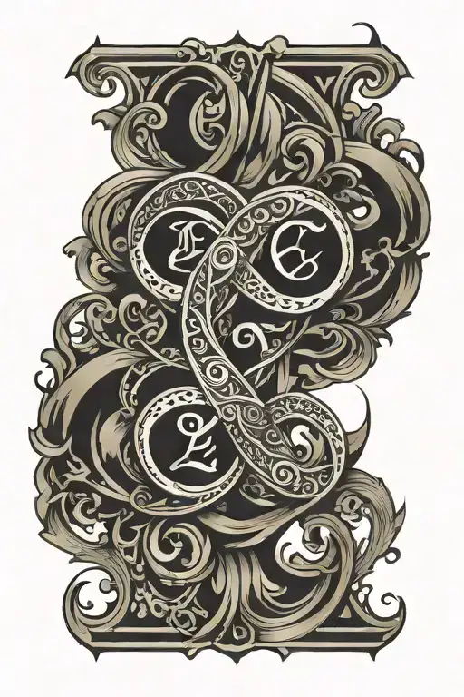 Infinity Symbol With Letter C And Letter L