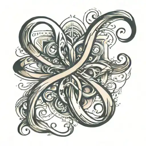 Tattoo Sketch In The Form Of An Infinity Symbol