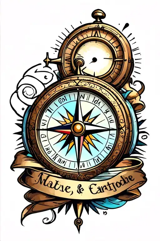 Compass And Clock Fore Arm