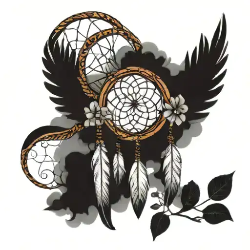 Tattoo With Kids Names With Dream Catcher