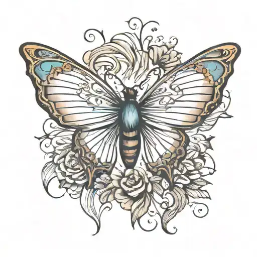 Let It All Work Out And A Bible Verse With A Butterfly On One Side And A Cross On The Other