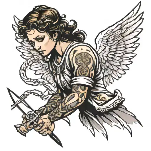 Angel Holding Knife