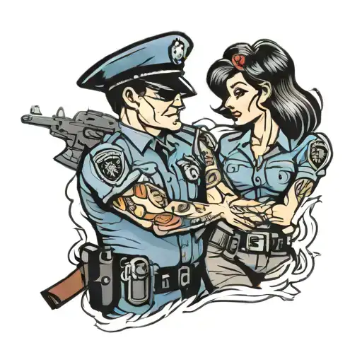 Police And Wife