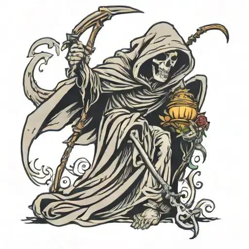 Grim Reaper Depicted As A Saint