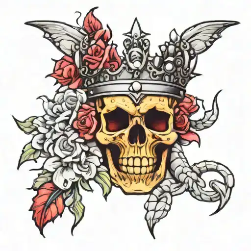 Crown And Flowers And Scorpions