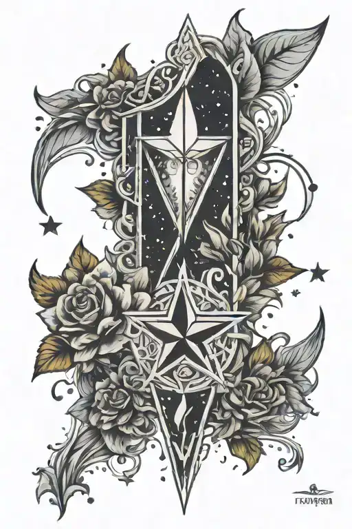 Stardust Line Work Split In V-shape