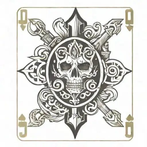 Jack Playing Card Featuring Tools Forming The Shape