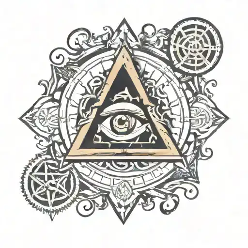 Symbols Of Illuminati Pie And Infinite Symbol