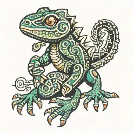 Aztec Gecko Crawling