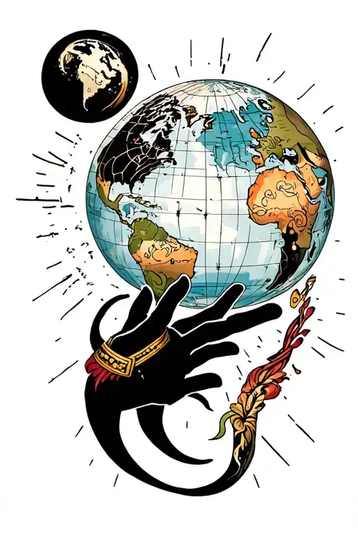 Black Atlas Holding The World