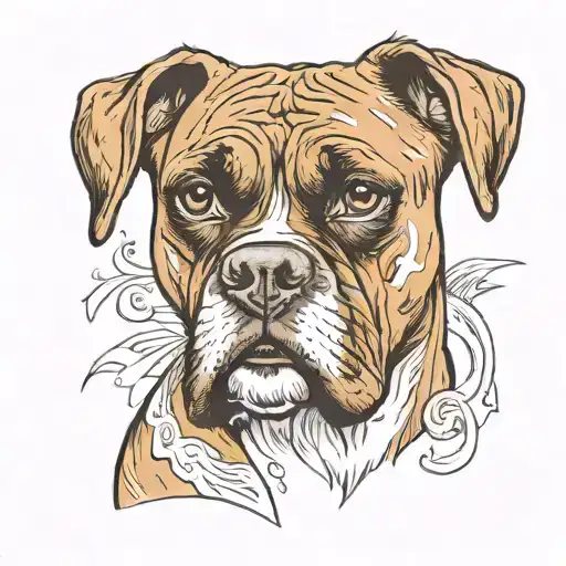 Boxer Dog With A Serious Look