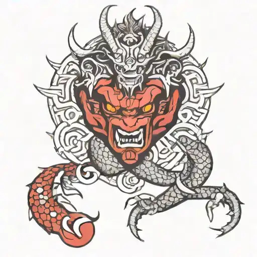 Oni Heart Wrap And Dragon