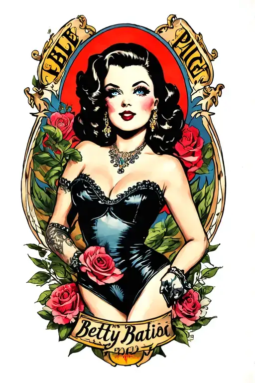 Vintage Inspired Pinup Girl Like Betty Paige