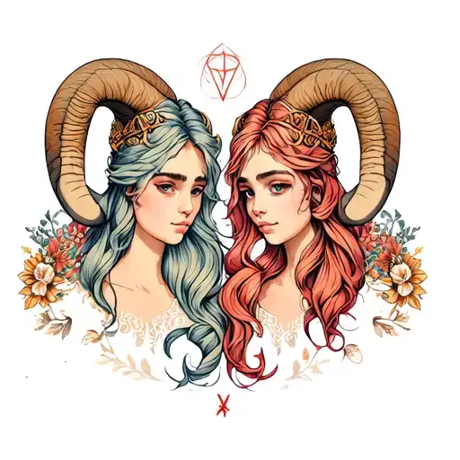 Boy Girl Twins Aries Zodiac Sign