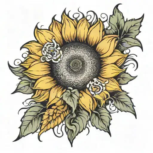 Sunflower With My Mums Name Julieanne