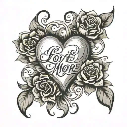 Love You More Heart Surrounded