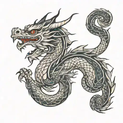 Oriental Dragon Line Draft