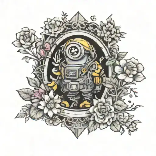 Minions Travle Mountain Frames Flowers Growing