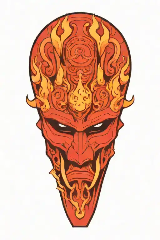 Samurai Helmet Flames