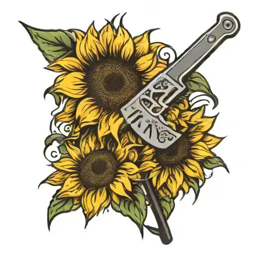 Sunflower On Machete
